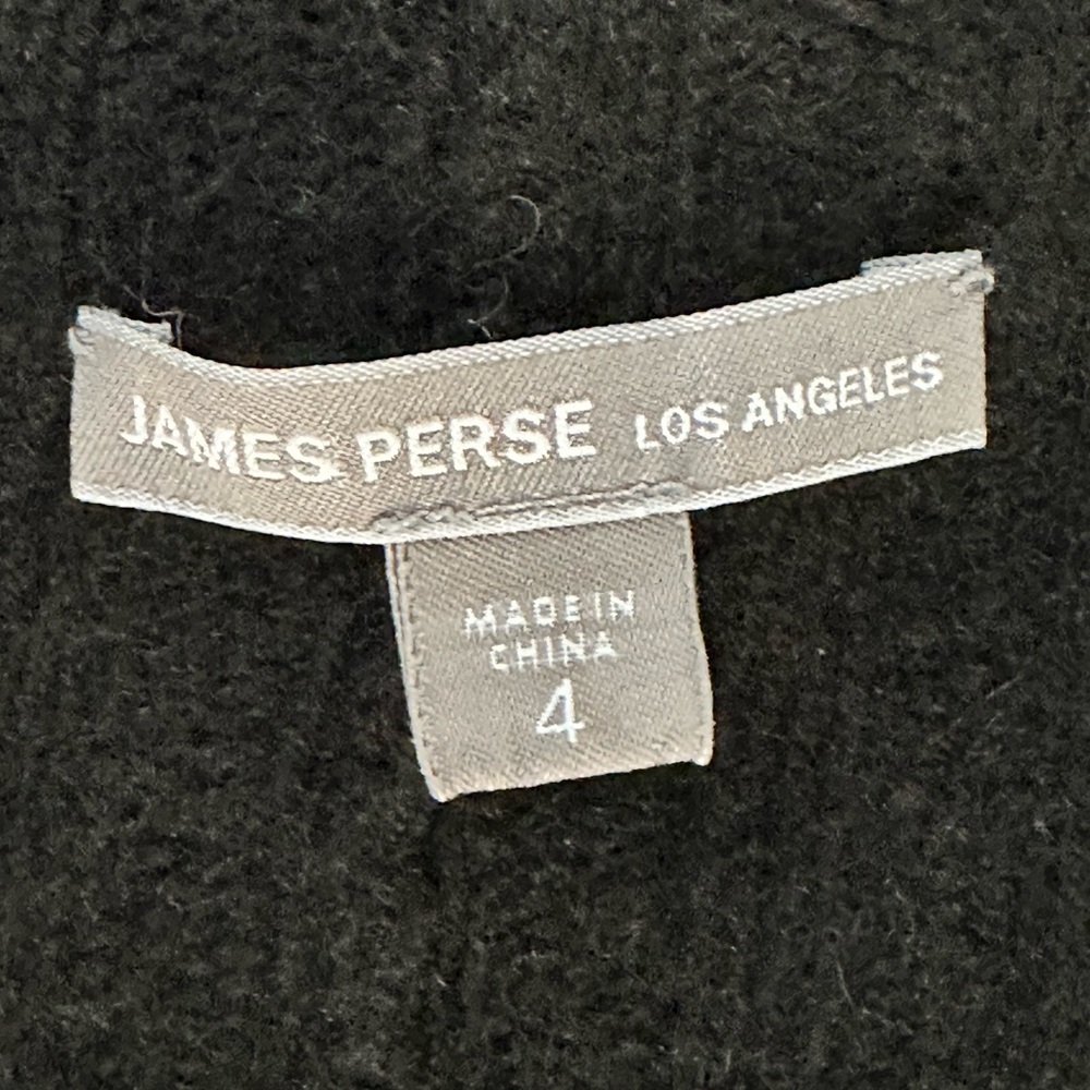 EUC James Perse 100% cashmere black waterfall cardigan sweater - size 4/XL - Picture 6 of 9